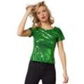 tectake® Pailletten-Kurzarm-Shirt