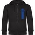 multifanshop Kapuzen Sweatshirt Jacke - Duisburg - Streifen - Druck blau - Sweat