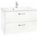 Waschbeckenunterschrank WELLTIME "Ravenna", weiß (weiß, weiß), B:70cm H:56cm T:47cm, Schränke, Badmöbel, Waschtisch inkl. Waschbecken