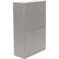 Mülltrennsystem SPINDER DESIGN "GIGI 4", grau (silky taupe), B:60cm H:92cm T:25cm, Stahl, Mülleimer, Stahl-Abfalltrennsystem mit 4x 18,5-Liter-Inneneimern