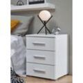 Nachtkommode RAUCH "Base", weiß, B:40cm H:52cm T:40cm, Holzwerkstoff, Sideboards, 2er-Set, optional in moderner Hochglanz-Front