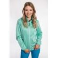 Softshelljacke DEPROC ACTIVE "JOSEPHIN PEAK WOMEN", Damen, Gr. 36 (S), blau (türkis), 100% Polyester, tailliert, gerader Abschluss mit Windstopper,mit verstellbarem Klettverschluss, Jacken Sportbekleidung Outdoorbekleidung Softshelljacke Übergangsjacke, mit abnehmbarer Kapuze