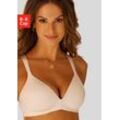 Schalen-BH NUANCE, Damen, Gr. 70, Cup E, beige (puder), Microtouch, Obermaterial: 54% Polyamid, 26% Elasthan, 20% Polyester, casual, bequem, BHs, ohne Bügel für einen perfekten Komfort