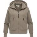 Kapuzensweatjacke RAGWEAR "Taila", Damen, Gr. L (40), braun (mokka), Sweatware, Material: 70% Baumwolle, 30% Polyester, weit hüftlang, tiefer Rundhals, Ärmel ohne Ärmelschlitz Rippbündchen, Sweatjacken, modische Damen Sweatjacke mit Kapuze