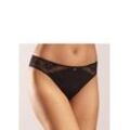 Slip LASCANA, Damen, Gr. 48/50, schwarz, Microtouch, Spitze, Obermaterial: 82% Polyamid (TACTEL), 18% Elasthan (LYCRA), Unterhosen, mit hübschen Spitzeneinsätzen