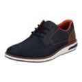 Sneaker RIEKER, Herren, Gr. 40, blau, Synthetik, sportlich, Schuhe, mit kontrastfarbener Ziernaht, Freizeitschuh, Halbschuh, Schnürschuh