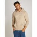 Hoodie TOMMY HILFIGER "TOMMY HILFIGER HOODY", Herren, Gr. M, grün (sandalwood), Sweatware, Obermaterial: 60% Baumwolle, 40% Polyester, bedruckt, casual, regular fit hüftlang, Langarm Rippbündchen, Sweatshirts, mit Logo