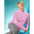 Stehkragenpullover CLASSIC BASICS "Pullover", Damen, Gr. 38, rosa (rosé), 100% Polyacryl, unifarben, figurumspielend, Pullover Stehkragenpullover