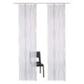 Schiebegardine MY HOME "Dimona" Gr. 4, grau (weiß, taupe), B:57cm H:245cm, Voile, Polyester, Gardinen, 2-er Set, Fertiggardine, mit Befestigungszubehör, Wellen