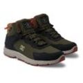 Stiefel DC SHOES "Mutiny", Gr. 8,5(41), grün (braun, braun, grün), Obermaterial: Leder (Kuh) / Futter: Textil / Außensohle: Gummi, Schuhe