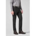 Anzughose MEYER "Roma", Herren, Gr. 102, Untersetzt- und Schlankgrößen, grau (anthrazit), 54% Polyester, 43% Wolle, 3% Elasthan, unifarben, slim fit lang, Hosen Anzughose, mit Französische Seitentaschen