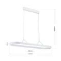 LED-Hängeleuchte Carrara, weiß, höhenverstellbar, CCT