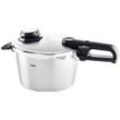 Schnellkochtopf FISSLER "Vitavit premium Edelstahl Schnellkochtopf 3,5 L, Ø 22 cm", silber (silberfarben), Ø:22cm, Töpfe, Verriegelungsanzeige, Einstellbares Abdampfen, Einstellbare Kochstufen