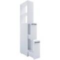 Mid.you Hochschrank , Weiß , Metall , 1 Fächer , 2 Schubladen , 25x183x50 cm , stehend , Badezimmer, Badezimmerschränke, Hochschränke