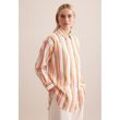 Longbluse SEIDENSTICKER "Schwarze Rose", Damen, Gr. S(36), pink, 69% Baumwolle 25% Polyamid/Nylon 6% Elastan, gestreift, oversize, ohne Ausschnitt, Blusen, Langarm Kragen Streifen