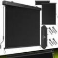 KESSER® Senkrechtmarkise Außenrollo Handkurbelmechanismus Balkonrollo Sonnen & Sichtschutz Beschattung Sonnenschutz Außen Rollo mit Kurbel Markisenkasten Balkon & Terrasse Inkl. Montageset & Abdeckung