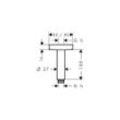 hansgrohe Decken-Anschlussstück E DN 15, 100mm, Chrom 27467000
