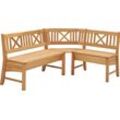 Eckbank MASSIVLINE & MORE "Königsee", braun (wildeiche, wildeiche), B:139cm H:87cm T:54cm, Massivholz, Sitzbänke, Eckbank, Eckbank umstellbar, mit Truhe, ohne Kissen