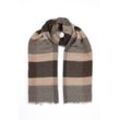 Modeschal MONTI, Damen, braun, Web, Materialmix, kariert, casual, Modetücher, im Karo-Design