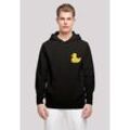 Kapuzenpullover F4NT4STIC "Yellow Rubber Duck HOODIE UNISEX", Herren, Gr. 4XL, schwarz, Obermaterial: 50% Baumwolle, 50% Polyester, casual, relaxed fit, Langarm, Pullover, Print