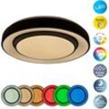 NÄVE LED Deckenleuchte "Monterey", schwarz, Lampen, dimmbar, CCT, Nachlichtfunktion, RGB, Fernbedienung, Kristalleffekt