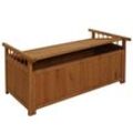 Aufbewahrungstruhe MCW-O13, Gartentruhe Auflagenbox Truhe, Tanne Holz MVG 53x108x60cm ~ natur