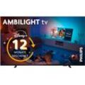 PHILIPS LED-Fernseher, F (A-G), grau (anthrazit), 75, Fernseher