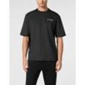 T-Shirt PLEIN SPORT "T-Shirt", Herren, Gr. 4XL, schwarz (02, schwarz), Obermaterial: 85% Polyester, 15% Elasthan, Shirts