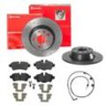 BREMBO Bremsensatz-Hinterachse XTRA LINE / STANDARD Bremsensatz, Scheibenbremse hinten rechts links Gelocht 259mm für MINI BMW 34216794059 34356783772