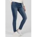 5-Pocket-Jeans TIMEZONE "Tight AleenaTZ", Damen, Gr. 24, US-Größen, blau, 83% Baumwolle 15% Polyester 2% Elastan, lang, Jeans 5-Pocket-Jeans