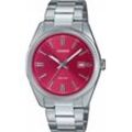 Quarzuhr, silber (edelstahlfarben, pink), CASIO TIMELESS COLLECTION, Armbanduhren, Damen, Armbanduhr, Damenuhr, Herrenuhr, Edelstahlarmband, analog, Tag