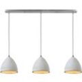SALESFEVER Hängeleuchte "Nora", grau (betongrau, silberfarben), H: 120cm, Lampen, 3x Lampenschirme aus Beton