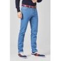 5-Pocket-Jeans MEYER "Dublin", Herren, Gr. 102, Untersetzt- und Schlankgrößen, beige (medium, blau, stone), 62% Baumwolle;18% Lyocell;18% Polyester;2% Elasthan, unifarben, figurumspielend lang, Jeans, mit Super-Stretch Tencel-Denim