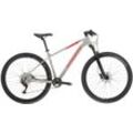 Mountainbike KROSS "KROSS MTB Hardtail Level 4.0 29" grau 10 Gänge" Gr. 56, grau (grau, schwarz), Fahrräder, Damen, 56cm, 29 Zoll (73,66cm) hinten: 29 Zoll (73,66cm)