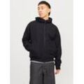 Bomberjacke JACK & JONES "JJEPERFECT BOMBER NOOS", Herren, Gr. XL, schwarz, Web, Obermaterial: 92% Polyester, 8% Elasthan, unifarben, regular fit taillenbedeckt, ohne Ausschnitt, Rippbündchen, Jacken, mit Kapuze