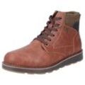 Winterboots RIEKER, Herren, Gr. 44, braun (cognac, dunkelbraun), Lederimitat, Textil, Schuhe Winterboots, Schnürboots, Schaftrandpolsterung, mit riekerTEX-Membran