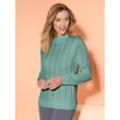 Stehkragenpullover CLASSIC BASICS "Pullover", Damen, Gr. 38, grün (salbei), 100% Polyacryl, unifarben, Pullover