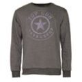 Sweater TOP GUN "TG20212106", Herren, Gr. 52L, grau (anthrazit), Obermaterial: 65% Baumwolle; 35% Polyester / 65% Baumwolle; 35% Polyester, Sweatshirts Sweater