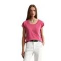 Tanktop MARC O'POLO, Damen, Gr. S, blushed pink, Jersey, Obermaterial: 100% Baumwolle, casual, tiefer Rundhals, Kurzarm, Tops, eine dezent geschwungenen Saumlinie