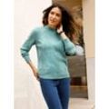 Stehkragenpullover CLASSIC BASICS "Stehkragen-Pullover", Damen, Gr. 38, grün (salbei), 100% Polyacryl, unifarben, Pullover