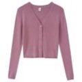 Mädchen Strickjacke unifarben