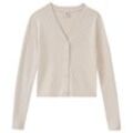 Mädchen Strickjacke unifarben
