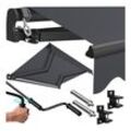 KESSER® Gelenkarmmarkise manuelle Markise Gelenkmarkise Terrassenmarkise Klemmmarkise Sonnenmarkise inkl. Wandhalterung Sonnenschutz Balkonmarkise wasserabweisender Alu/Polyester