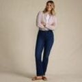 Rail Straight Fit Jeans High Waist, Damen,  Blau, by Lands' End