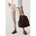 Stoffhose CECIL "Style Tracey", Damen, Gr. XXL (46), Länge 26, beige (boulder beige), Web, Obermaterial: 68% Baumwolle, 28% Polyester, 4% Elasthan, unifarben, regular fit taillenbedeckt, Hosen, Sommerhose mit Tunnelzug