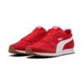 Sneaker PUMA "ST MILER", Gr. 44,5, weiß (for all time rot, puma weiß, gum), Textil, Schuhe