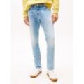 Slim-fit-Jeans TOMMY JEANS "Austin Slim Tapered", Herren, Gr. 31, Länge 32, blau (denim light), Denim/Jeans, Obermaterial: 95% Baumwolle, 4% Elastomultiester, 1% Elasthan, regular fit lang, Jeans, zum Knöchel hin schmaler werdende Jeans mit mittlerer Leibhöhe
