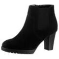 Stiefelette ANISTON SHOES, Damen, Gr. 36, schwarz, Textil, Veloursleder, Schuhe Stiefelette, Ankleboots mit seitlichem Stretcheinsatz - NEUE KOLLEKTION, Topseller