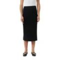 Midirock, Damen, Gr. 44, schwarz, Feinstrick, Obermaterial: 72% Viskose, 28% Polyester, COMMA CASUAL IDENTITY, unifarben, schmal ca. Mitte Wade, Röcke, aus Feinstrick, schmale Passform