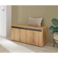 Schuhbank INOSIGN "GiRON/CiTY, Garderobenbank mit Klappe, Sitzbank in vier Farben", eiche evoke, B:100cm H:45cm T:40cm, FSC-zertifizierter Holzwerkstoff, Sitzbänke, Schuhbank, viel Stauraum, Platz für ca. 8 Paar Schuhe, 100 cm breit